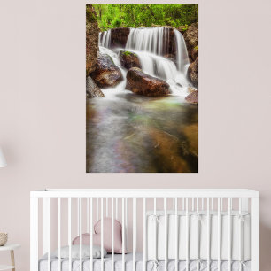 Wasserfall im Herbst beim Staudamm von Queimadela Fotodruck