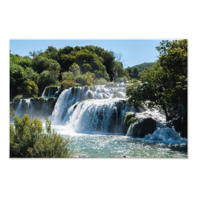 Wasserfall im Krka Nationalpark - Dalmatien, Kroat Fotodruck (Vorne)