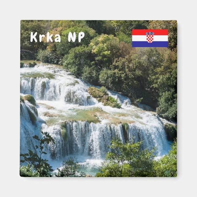 Wasserfall im Krka Nationalpark - Dalmatien, Kroat Magnet (Vorne)