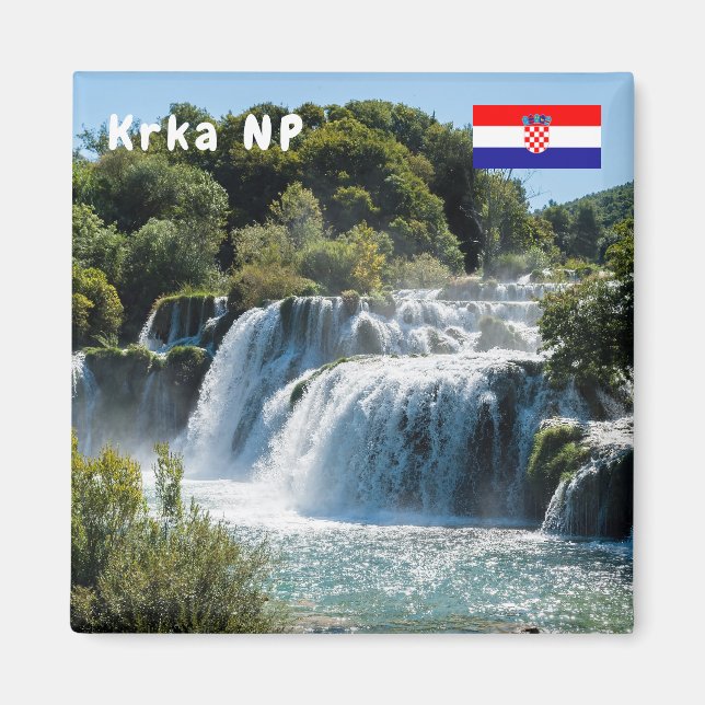 Wasserfall im Krka Nationalpark - Dalmatien, Kroat Magnet (Vorne)