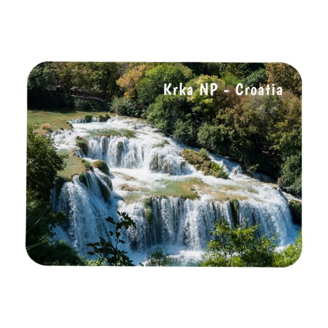 Wasserfall im Krka Nationalpark - Dalmatien, Kroat Magnet (Horizontal)