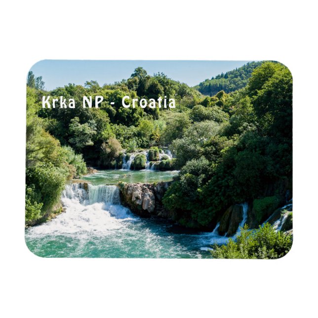 Wasserfall im Krka Nationalpark - Dalmatien, Kroat Magnet (Horizontal)