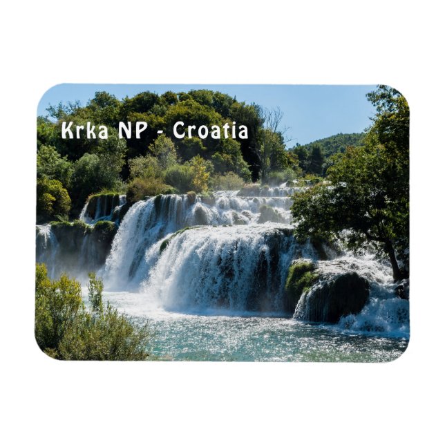 Wasserfall im Krka Nationalpark - Dalmatien, Kroat Magnet (Horizontal)