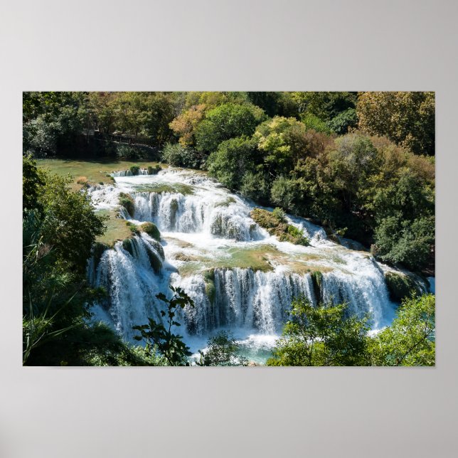 Wasserfall im Krka Nationalpark - Dalmatien, Kroat Poster (Vorne)