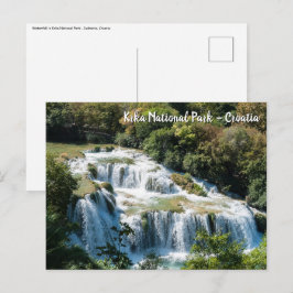 Wasserfall im Krka Nationalpark - Dalmatien, Kroat Postkarte