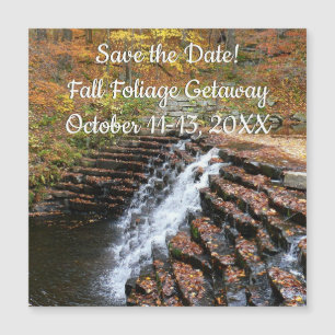 Wasserfall im Laurel Hill Staat Park Save the Date Magnetkarte