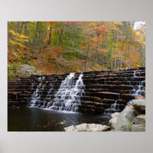 Wasserfall im Laurel Hill State Park I Poster