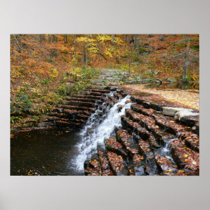 Wasserfall im Laurel Hill State Park II Poster