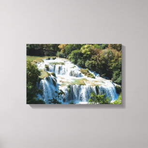 Wasserfall im Nationalpark Krka - Dalmatien, Kroat Leinwanddruck