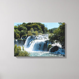 Wasserfall im Nationalpark Krka - Dalmatien, Kroat Leinwanddruck