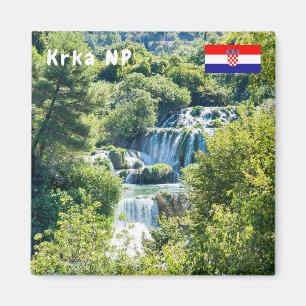 Wasserfall im Nationalpark Krka - Dalmatien, Kroat Magnet