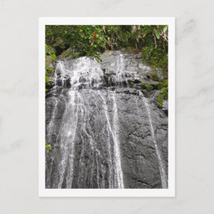 Wasserfall im Nationalwald El Yunque Postkarte