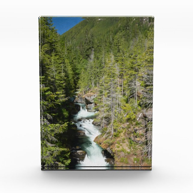 Wasserfall im olympischen Nationalwald Fotoblock (Vorderseite)