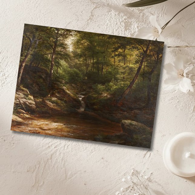 Wasserfall im Wald - George Hetzel Postkarte (Von Creator hochgeladen)