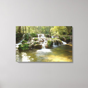 Wasserfall im Wald Leinwanddruck