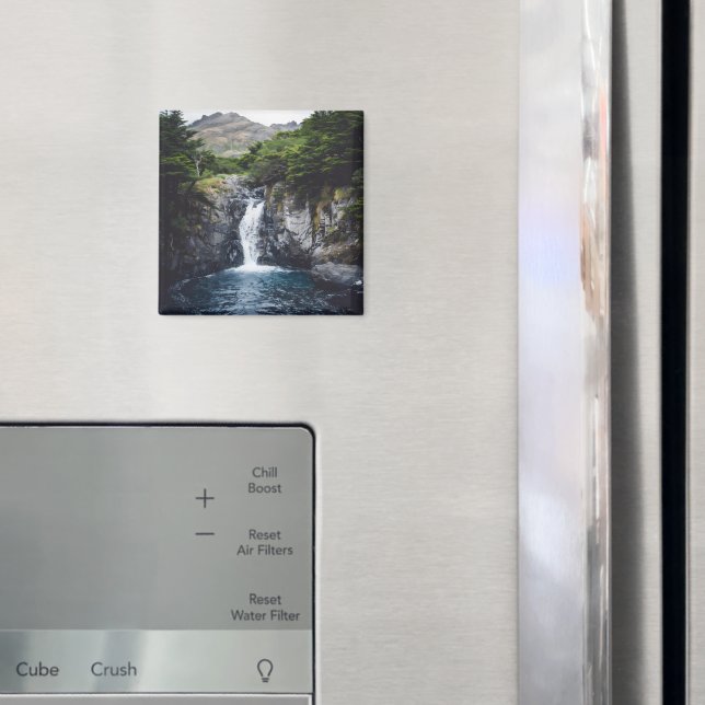 Wasserfall im Wald Magnet (In Situ (Kühlschrank))