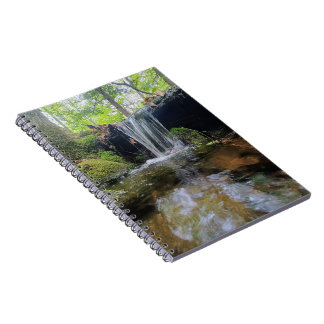 Wasserfall im Wald Notizblock