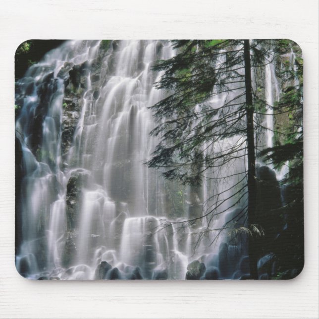 Wasserfall im Wald, Oregon Mousepad (Vorne)