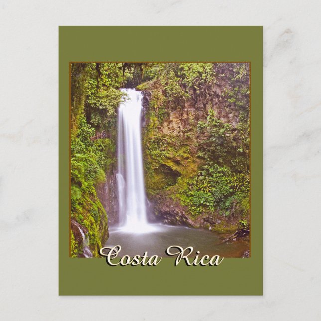 Wasserfall in Costa Rica Postkarte (Vorderseite)