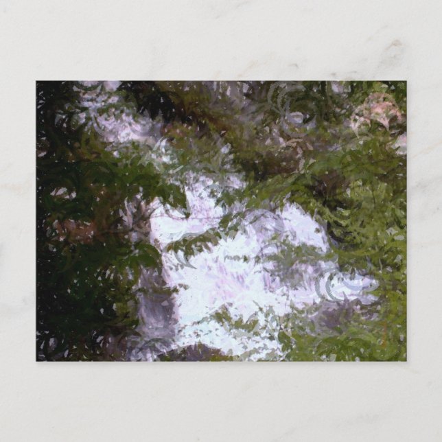Wasserfall in Farbe Postkarte (Vorderseite)