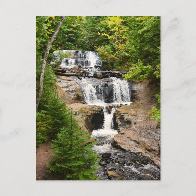 Wasserfall in MI Postkarte (Vorderseite)