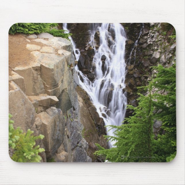 Wasserfall in Nationalpark des Mount Rainier Mousepad (Vorne)