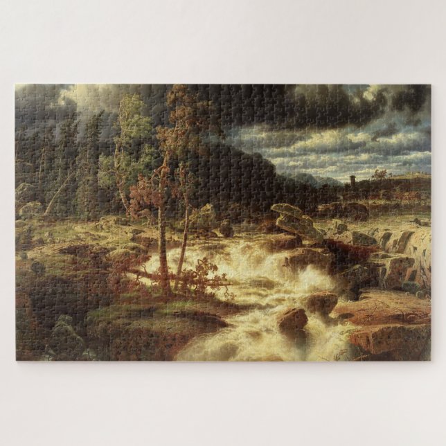 Wasserfall in Schweden (von Marcus Larson) (Horizontal)