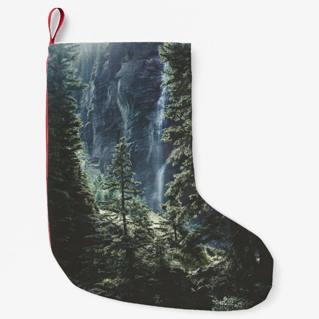 WASSERFALL IN TELLURIDE KLEINER WEIHNACHTSSTRUMPF (Vorderseite)