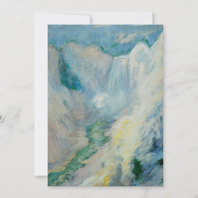 Wasserfall in Yellowstone von Twachtman, Vintage K (Vorderseite)