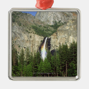 Wasserfall in Yosemite Nationalpark, Kalifornien, Silbernes Ornament