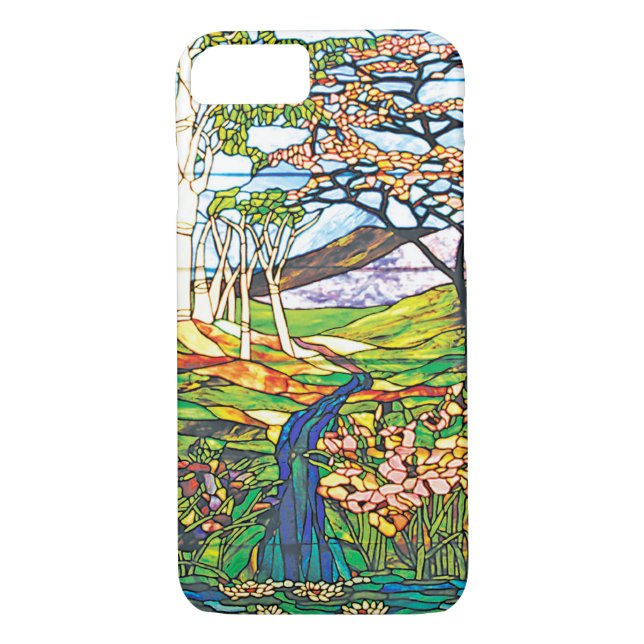 Wasserfall Iris Birch Tiffany Glasfenster Case-Mate iPhone Hülle (Rückseite)