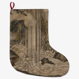 Wasserfall (japanische Landschaftskunst) (Kano Mot Großer Weihnachtsstrumpf