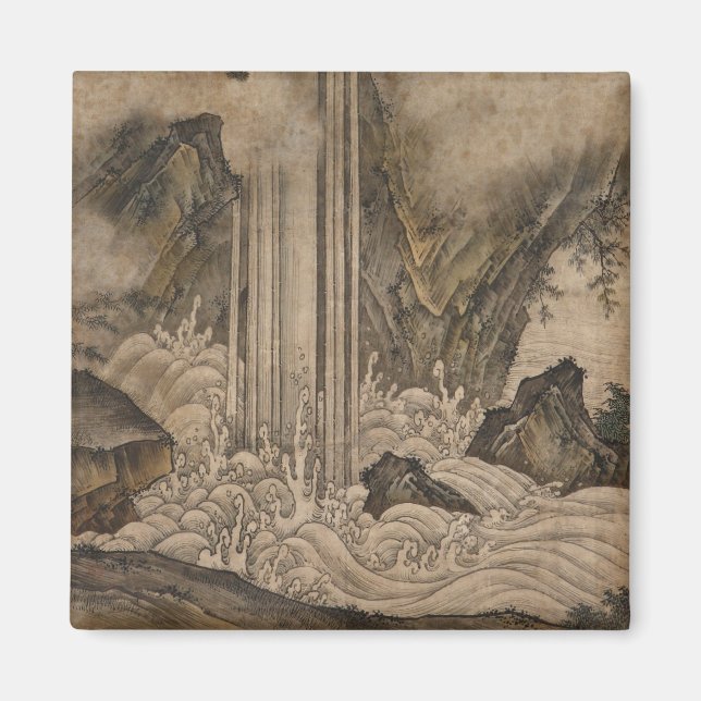 Wasserfall (japanische Landschaftskunst) (Kano Mot Magnet (Vorne)