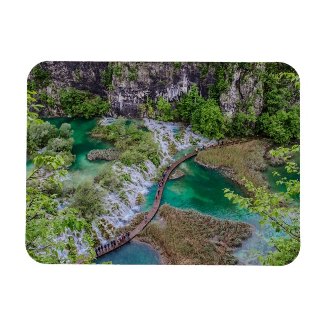 Wasserfall Kaskade im Park der Plitvicer Seen Magnet (Horizontal)