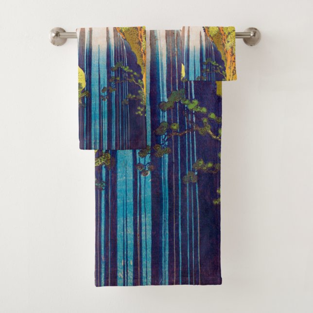 Wasserfall, Katsushika Hokusai, Ukiyo-e Badhandtuch Set (Insitu)