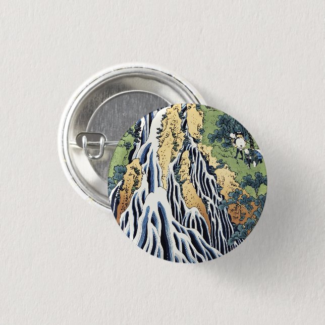 Wasserfall Kirifuri in der Nähe des Kurokami-Gebir Button (Vorne & Hinten)