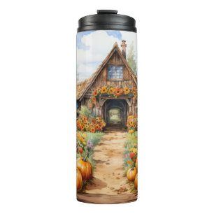 WASSERFALL LAND BARN MIT PUMPKINS THERMOSBECHER