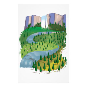Wasserfall Landschaft Fotodruck