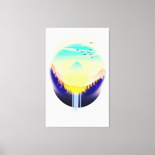 Wasserfall Landschaft Leinwanddruck