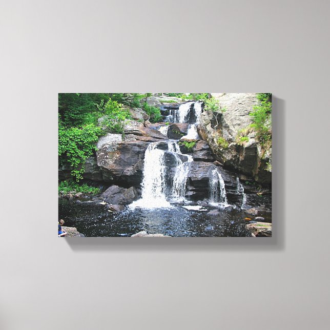 Wasserfall-Leinwand Leinwanddruck (Vorderseite)