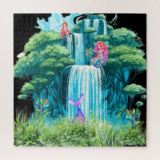 Wasserfall mit Meerjungfrauen (Vertikal)