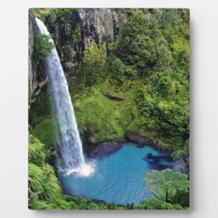 Wasserfall-Natur-Park-blaues Wasser-Waldschicksal Fotoplatte