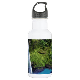 Wasserfall-Natur-Park-blaues Wasser-Waldschicksal Trinkflasche