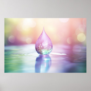 Wasserfall Natur Stille Ruhe Poster