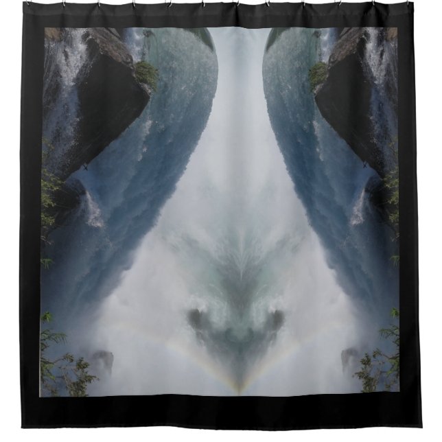 Wasserfall Nebst Duschvorhang im Herzen (Vorderseite)