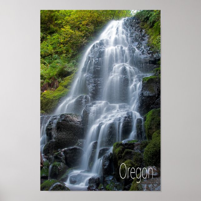 Wasserfall Oregon Poster (Vorne)