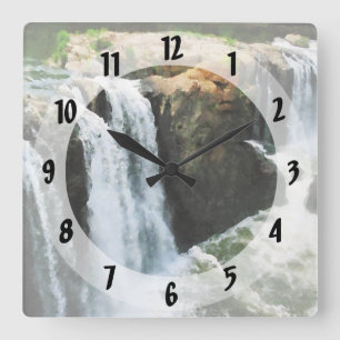 Wasserfall Paterson NJ Quadratische Wanduhr