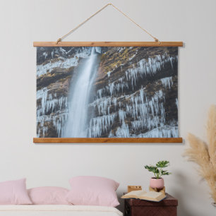 Wasserfall Peričnik in Mojstrana, Slowenien Wandteppich Mit Holzrahmen