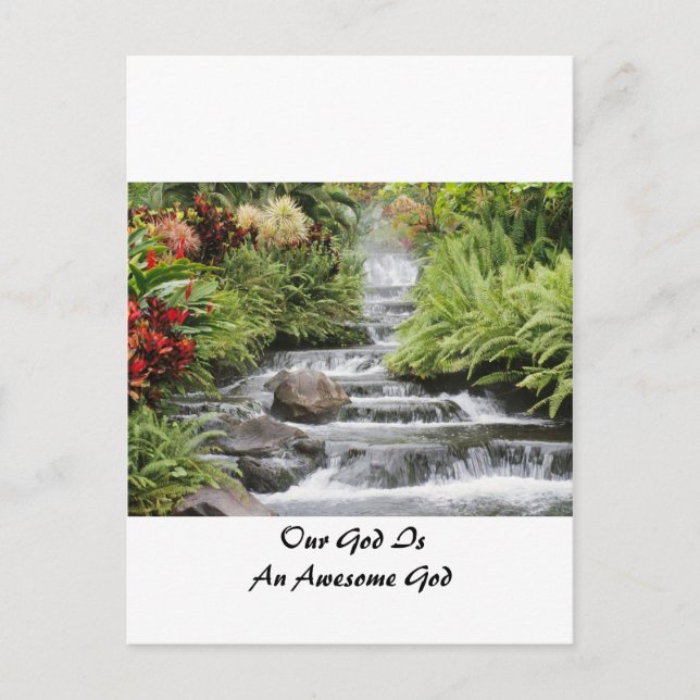 Wasserfall - Phantastischer Gott Postkarte (Vorderseite)