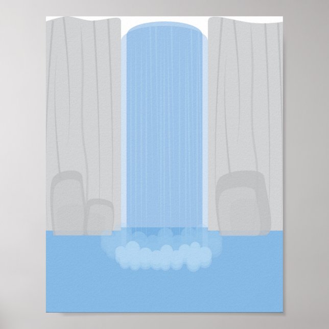 Wasserfall Poster (Vorne)